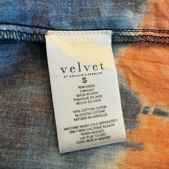 Anthropologie Velvet By Graham & Spencer Striped Tie Dye Mini Dress Size Small - Picture 10 of 11